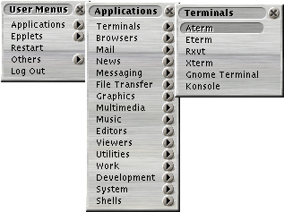 Enlightenment menu example